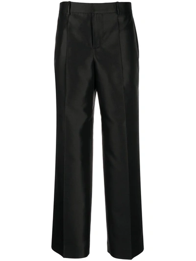 Givenchy High Waist Wide Leg Pants In 001 - Black