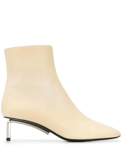 Off-white Metallic-heel 55mm Ankle Boots In Yellow