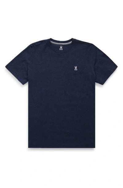 Psycho Bunny Classic Crewneck T-shirt In Heather Navy