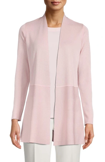 Anne Klein Perpendicular Stitch Longline Cardigan In Devonshire