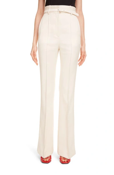 Givenchy Belted High Waist Flare Pants In White