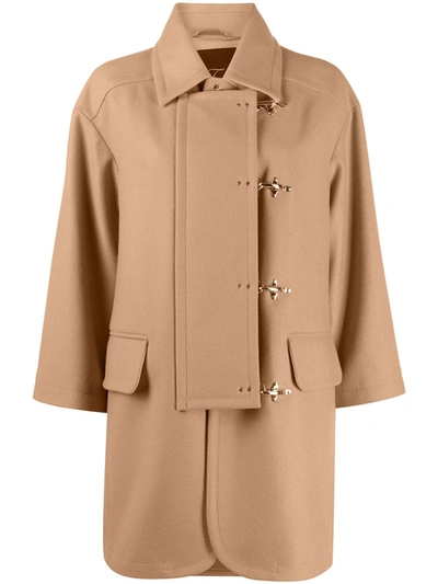 Fay Oversize Park Coat In Neutrals