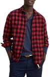 Alex Mill Buffalo Check Button-up Flannel Shirt In Red/ Black