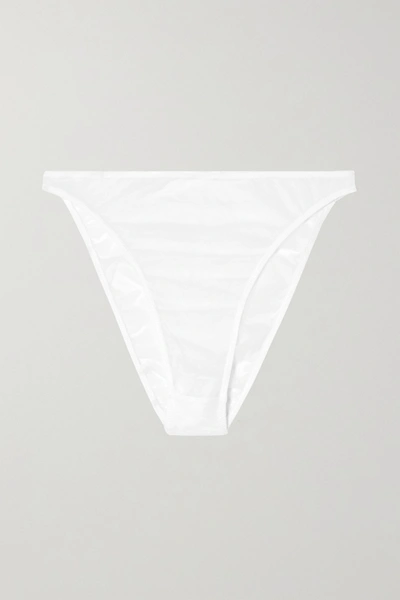 The Great Eros Canova Stretch-tulle Briefs In White