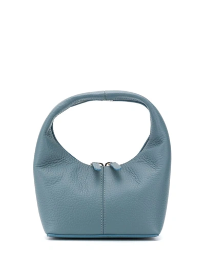 Frenzlauer Mini Grained Leather Panier Bag In Blue