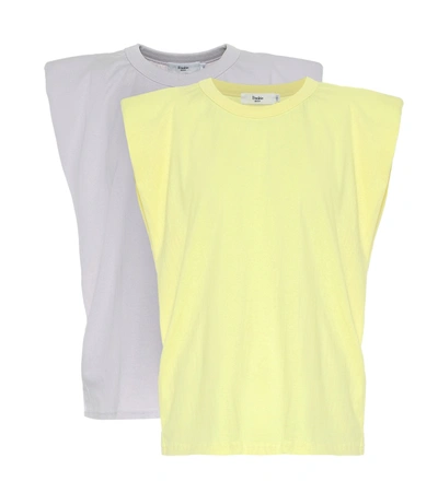 The Frankie Shop Eva Set Of 2 Cotton Tank Tops In Yellow