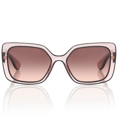Miu Miu Square Sunglasses In Pink