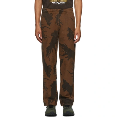 Phipps Tree-print Organic-cotton Jersey Track Pants In Brown