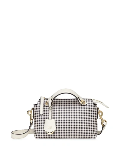 Fendi Black & Off-white Mini By The Way Boston Bag In Multicolore