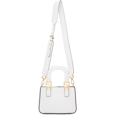 Fendi White Mini 'forever ' Bag In F0qvl White