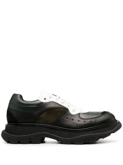 Alexander Mcqueen Black & Green Tread Slick Sneakers