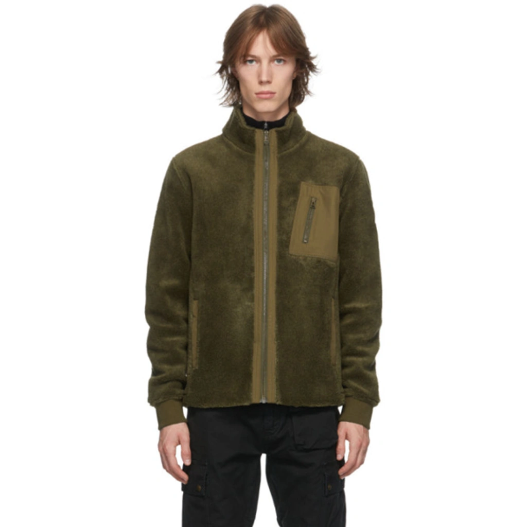 Belstaff Khaki Fleece Herne Jacket In 20032 Salvi ModeSens