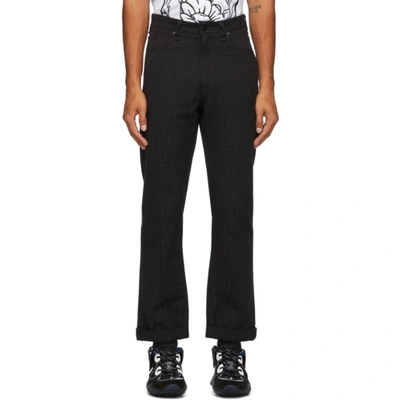 Fendi Black Jacquard 'forever ' Jeans In F0qa1 Black