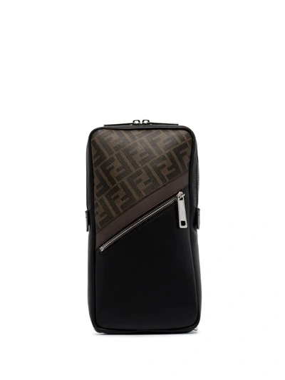 Fendi Logo-print Coated-canvas And Leather Sling Bag In Multicolor