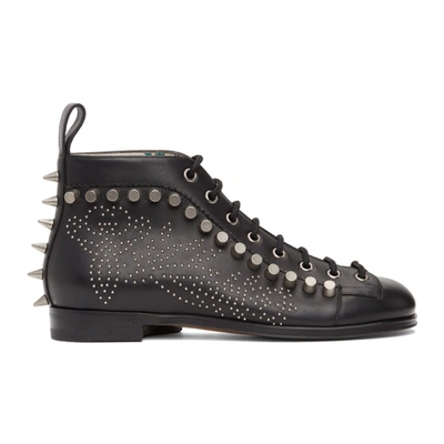 Gucci Ankle Boot With Brogue Details In 1000 Black