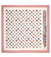 Gucci Floral Print Silk Scarf In Pink And Multicolor
