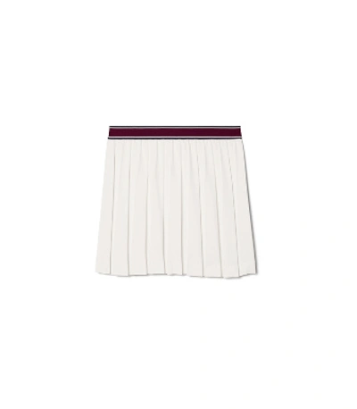 Tory Sport Tory Burch Tech Twill Pleated Tennis Skirt In Snow White