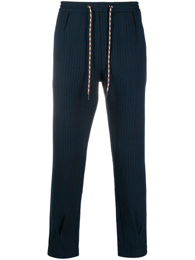 Viktor & Rolf Striped Relaxed Trousers In Blue