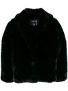 Apparis Manon Oversized Faux-fur Jacket In Black