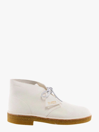 Clarks Lace-up Ankle Boots In White