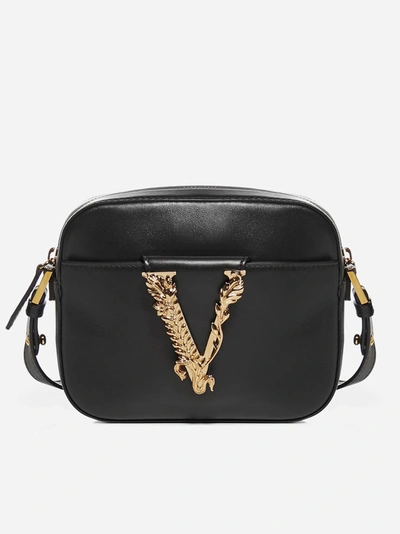 Versace Virtus Leather Camera Bag