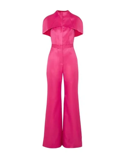 Brandon Maxwell Woman Jumpsuit Fuchsia Size 6 Wool, Silk In Pink