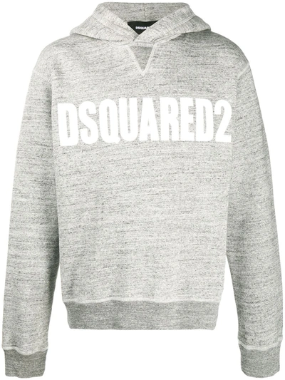 Dsquared2 Chest Logo Print Hoodie In Grey