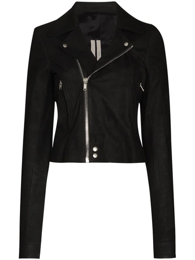 Rick Owens Black Lambskin Performa Stooges Jacket