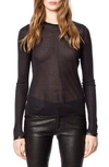 Zadig & Voltaire Willy Foil Tee In Black