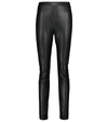 Max Mara Ranghi High-rise Faux Leather Leggings In Black