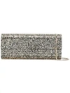 Jimmy Choo Sweetie Glitter Clutch Bag In Metallic