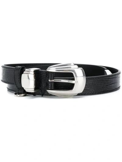 Kate Cate Art Deco Buckle Belt In Black