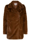 Apparis Women's Rose Plush Faux Fur Jacket In Chocolate