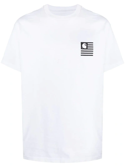 Carhartt Wavy State Graphic-print T-shirt In White,black