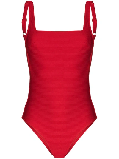 Heidi Klein Core Tie-back Swimsuit In Rot