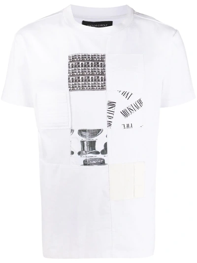 Viktor & Rolf Patchwork Detail T-shirt In White