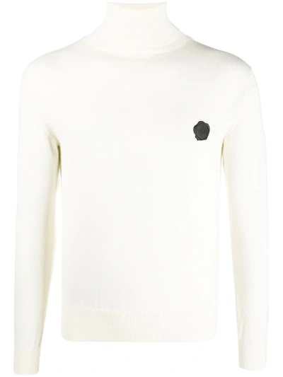 Viktor & Rolf Fine-knit Roll-neck Jumper In White