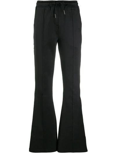 Daily Paper Stripe-side Flared Track Pants In Black