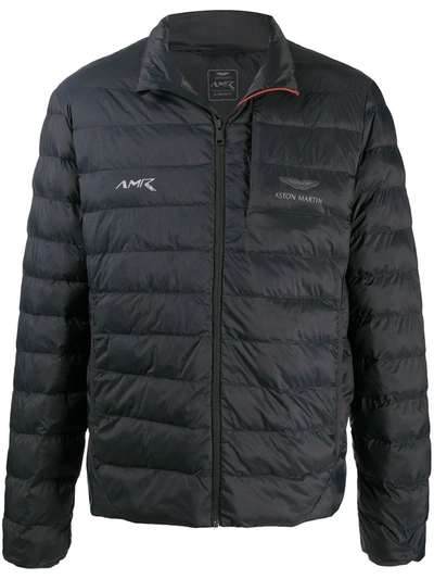 Hackett Aston Martin Racing Quilted Jacket In Black