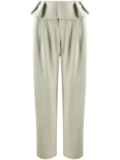 Aeron Peplum Waist Trousers In Grey