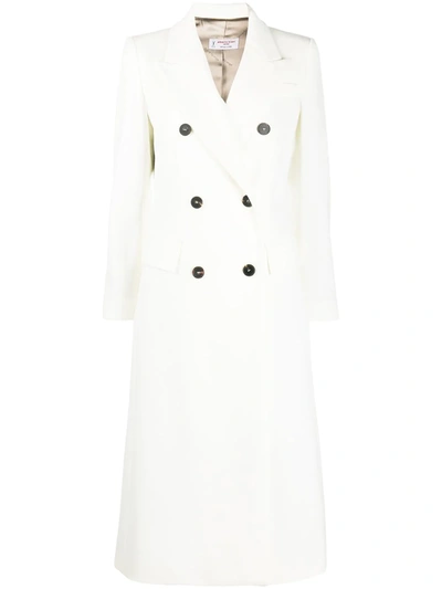 Alberto Biani Double-breasted Coat In White