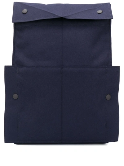 Issey Miyake Foldover Backpack In Blue