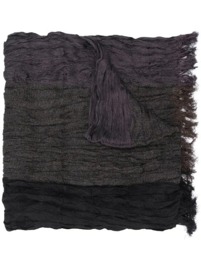 Issey Miyake Crease Pleated Scarf In Black