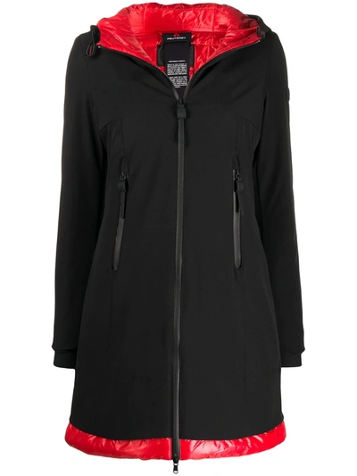 Peuterey Contrast Panel Raincoat In Black