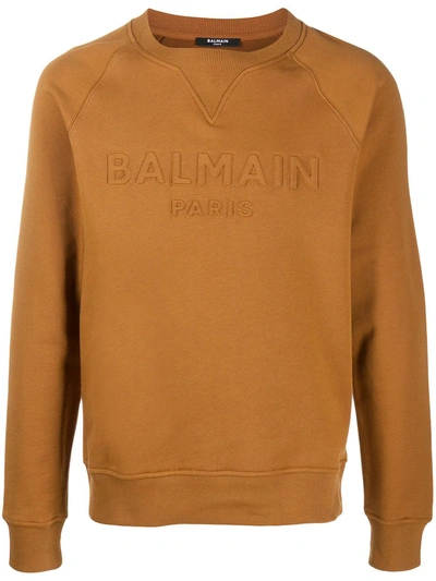 Balmain Logo-lettering Sweatshirt In Black