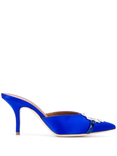 Malone Souliers Missy 70 Satin Mules In Electric Blue