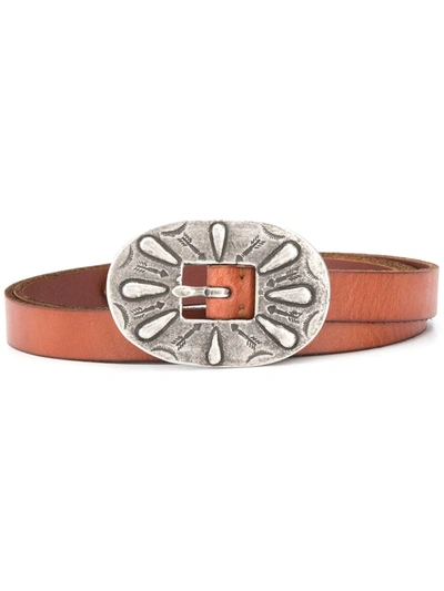 Polo Ralph Lauren Ralph Lauren Belt With Oversized Buckle In Brown