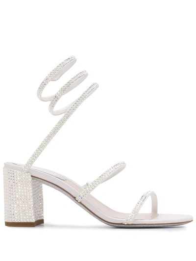 René Caovilla Cleo 75 Sandals In White