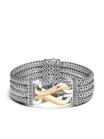 John Hardy Women's Classic Chain Asli-link Sterling Silver & 18k Yellow Gold Multi-row Bracelet In Silver And Gold