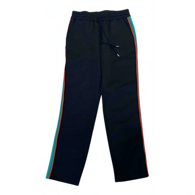Pre-owned Maje Straight Trousers In Black